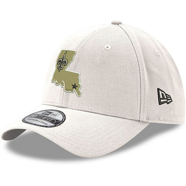 Men's New Era Black New Orleans Saints Logo 39THIRTY Flex Hat