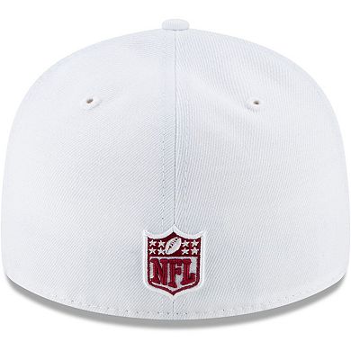 Men's New Era White Washington Football Team Circle Essential 59FIFTY Fitted Hat