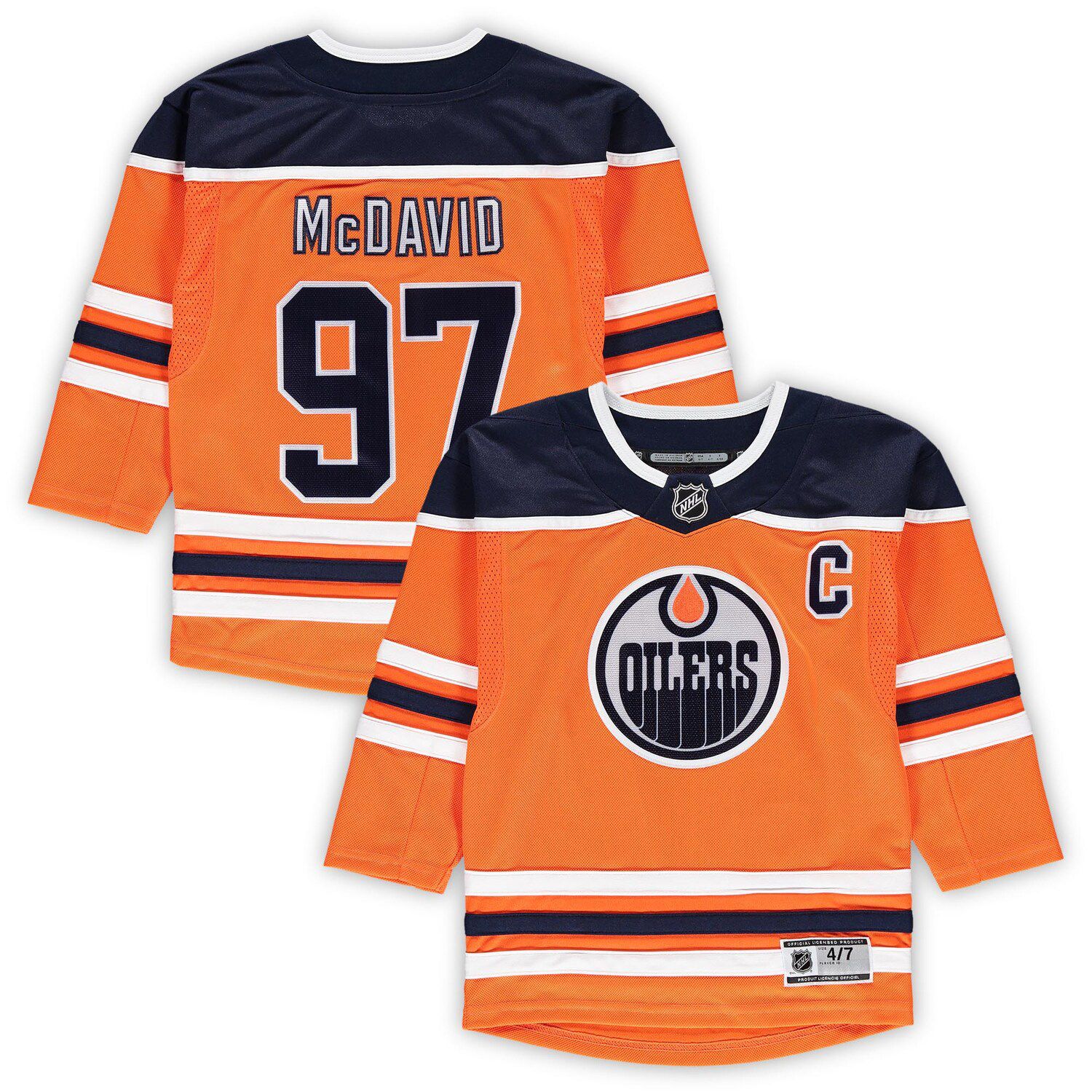 Connor McDavid Autographed Authentic Jersey Oilers 40th Anniversary Orange  UDA