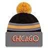 Men's New Era Black Chicago Bulls 2020/21 City Edition Pom Cuffed Knit Hat