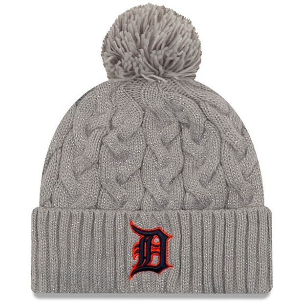 Detroit Tigers Men's New Era Cuffed Pom Knit Hat