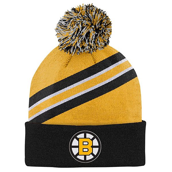 Youth Gold Boston Bruins Special Edition Cuffed Pom Knit Hat