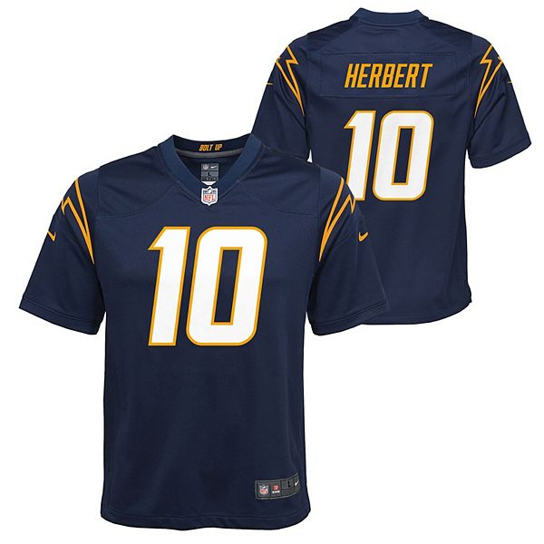 Youth Nike Justin Herbert Navy Los Angeles Chargers Team Game