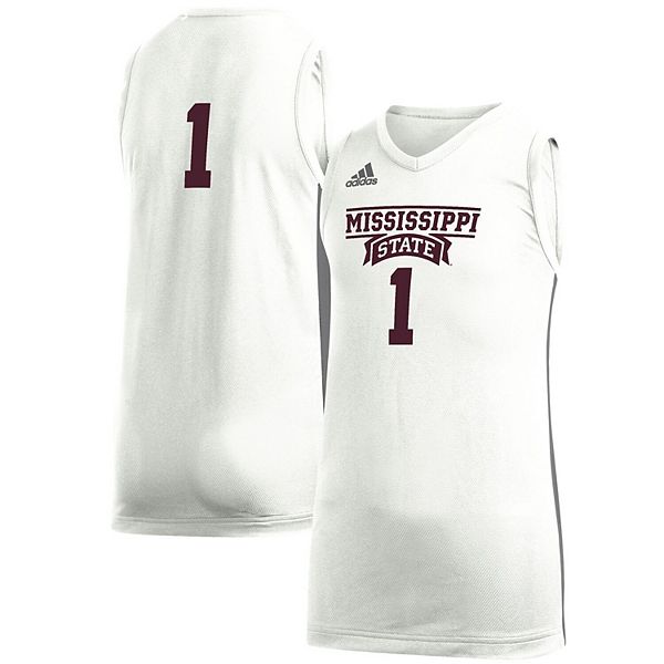 Youth adidas #1 White Mississippi State Bulldogs Game Jersey Youth adidas #1 White Mississippi State Bulldogs Game Jersey