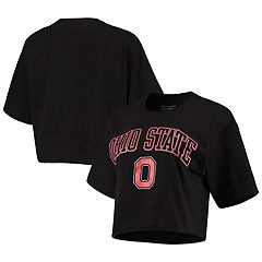 Women's San Francisco 49ers New Era Scarlet Glitter Gel T-Shirt