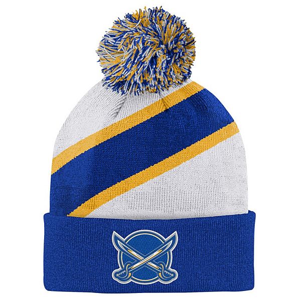 Youth White Buffalo Sabres Special Edition Cuffed Pom Knit Hat