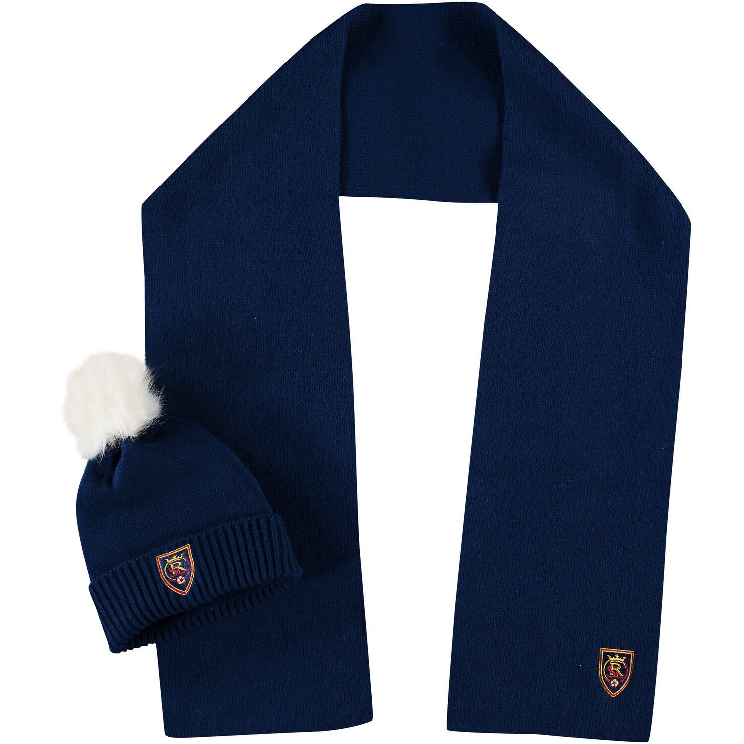 Image for Unbranded ZooZatz Real Salt Lake Fuzzy Cuffed Pom Knit Hat and Scarf Set at Kohl's.
