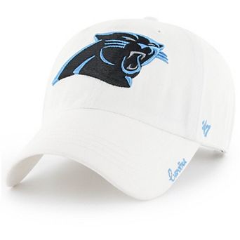 Women's '47 White Carolina Panthers Miata Clean Up Logo Adjustable Hat