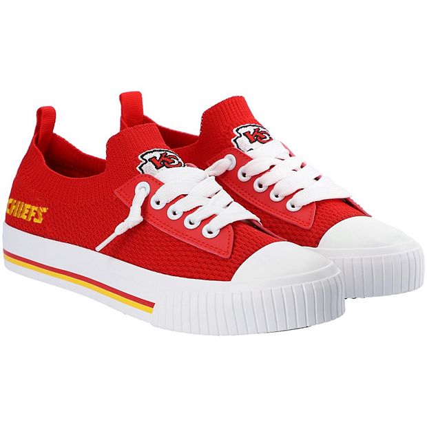 Kansas City Chiefs Logo-Pattern Zipper Canvas Sneakers