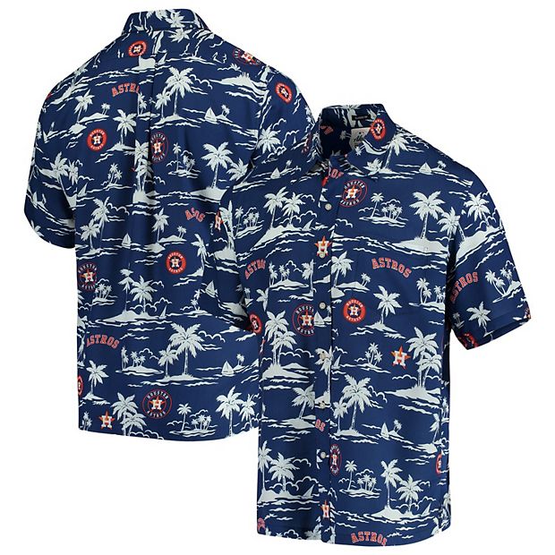 Houston Astros Reyn Spooner Vintage Short Sleeve Button-Up Shirt -  Navy/Orange