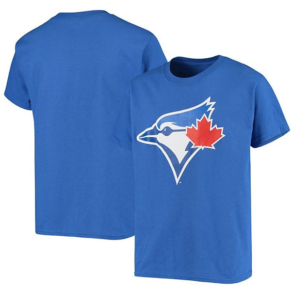 Youth Stitches Royal Toronto Blue Jays Team Logo Cotton T-Shirt