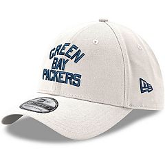 Men's New Era Khaki/White Green Bay Packers Happy Camper A-Frame Trucker 9FORTY Snapback Hat