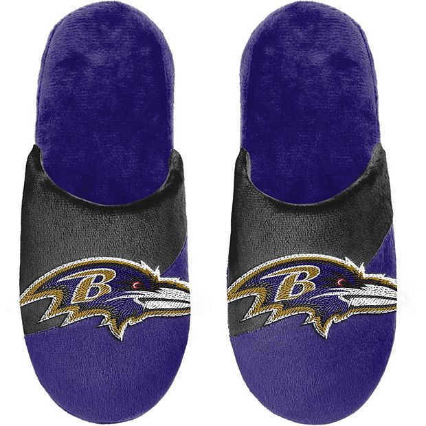 Men's FOCO Baltimore Ravens Colorblock Moccasin Slippers Size: Small