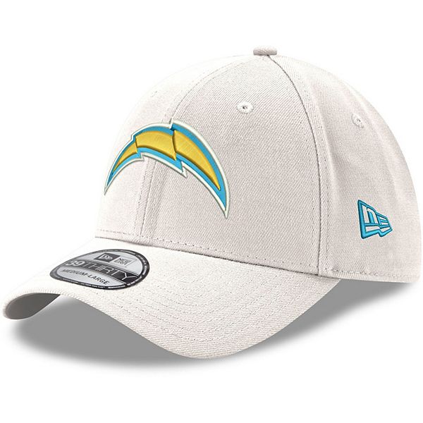 Men's New Era White Los Angeles Chargers Iced II 39THIRTY Flex Hat