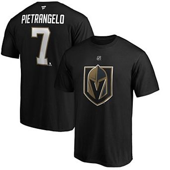 Men's Fanatics Branded Alex Pietrangelo Black Vegas Golden Knights Authentic Stack Name & Number T-Shirt
