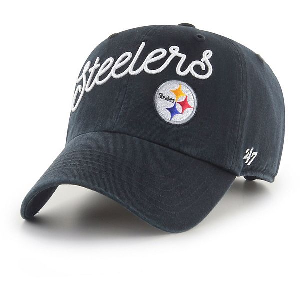 Women's '47 Black Pittsburgh Steelers Millie Clean Up Adjustable Hat