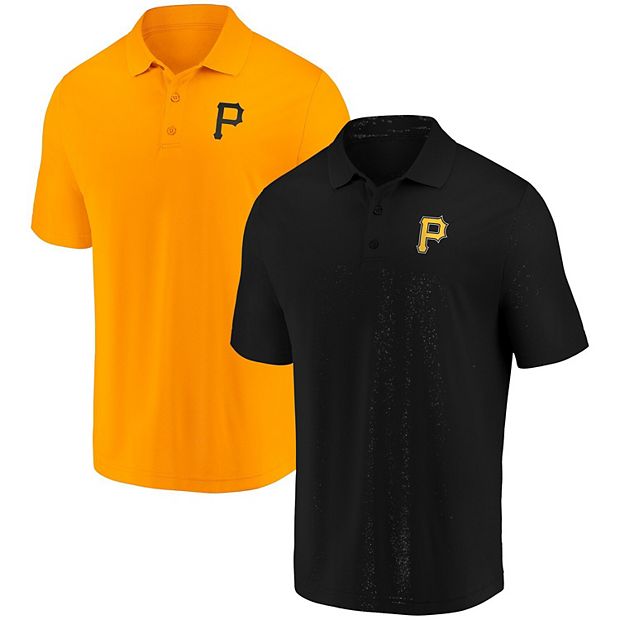 Men's Cutter & Buck Black Pittsburgh Pirates Prospect Textured Stretch Polo