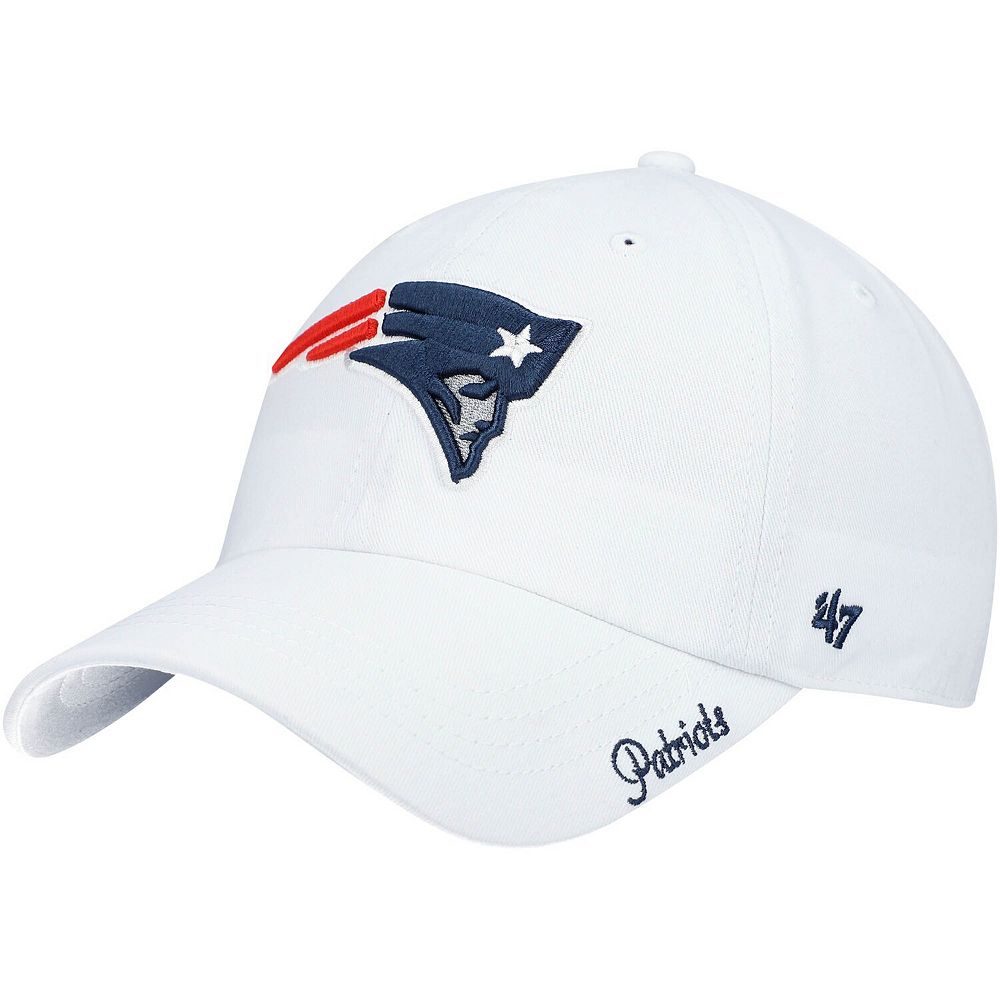 New England Patriots Beanie Hat  47 Brand- White Ladies Woman’s One Size 47 Cream New England Patriots Meeko Cuffed Knit Hat – Brine  main image 3