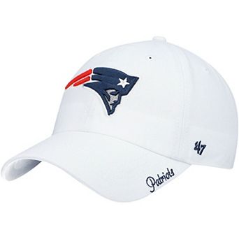 Women's '47 White New England Patriots Miata Clean Up Logo Adjustable Hat