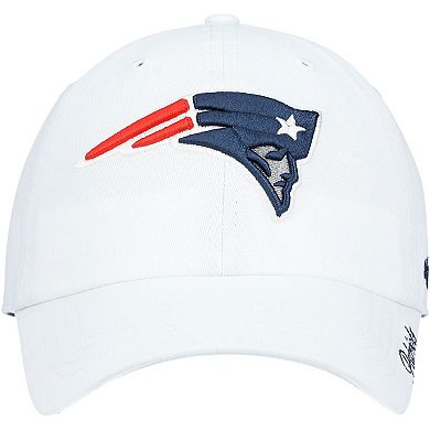 Women's '47 White New England Patriots Miata Clean Up Logo Adjustable Hat
