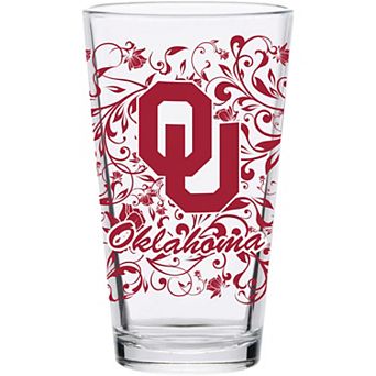 Oklahoma Sooners 16oz. Floral Pint Glass