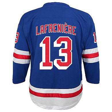 Youth Alexis Lafreniere Blue New York Rangers Home Replica Player Jersey