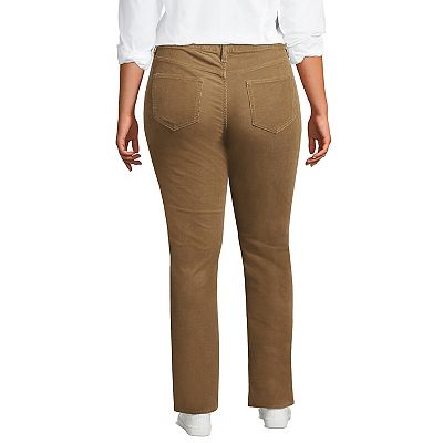 Plus Size Lands' End Midrise Straight-Leg Corduroy Pants