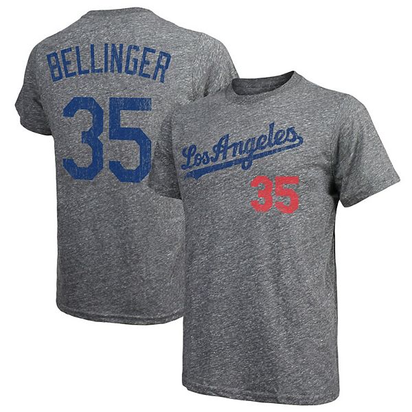 Men's Majestic Threads Cody Bellinger Gray Los Angeles Dodgers Name &  Number Tri-Blend T-Shirt