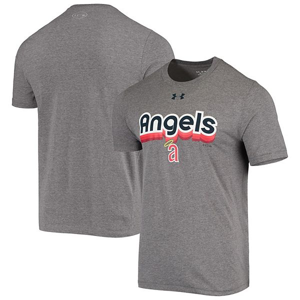 Men's Under Armour Heathered Gray California Angels Cooperstown ...