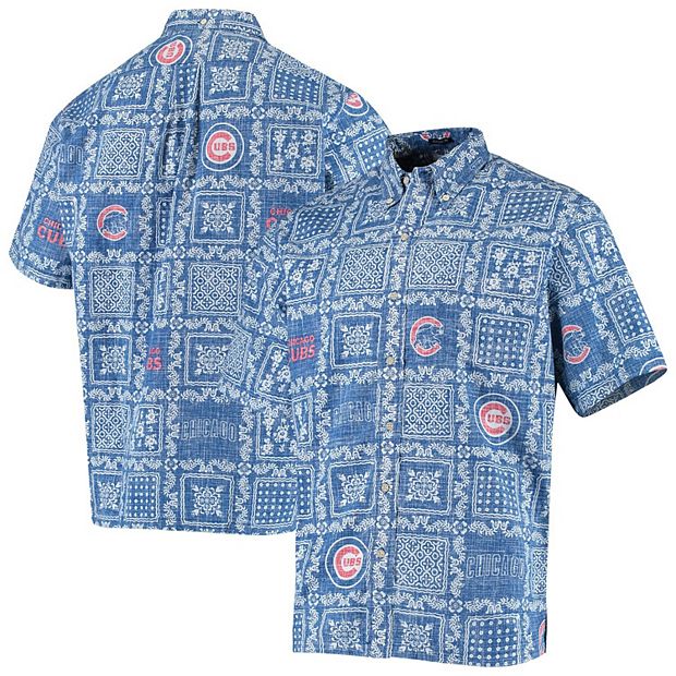 Men's Reyn Spooner Royal Chicago Cubs Team Lahaina Button-Down Shirt
