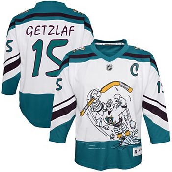  Ryan Getzlaf Anaheim Ducks #15 Black Youth Home Name And Number  T Shirt : Sports & Outdoors