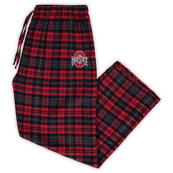 College Concepts Men's Ohio State Buckeyes Ultimate Flannel Pants, Red/Black, Size: Small, Cotton