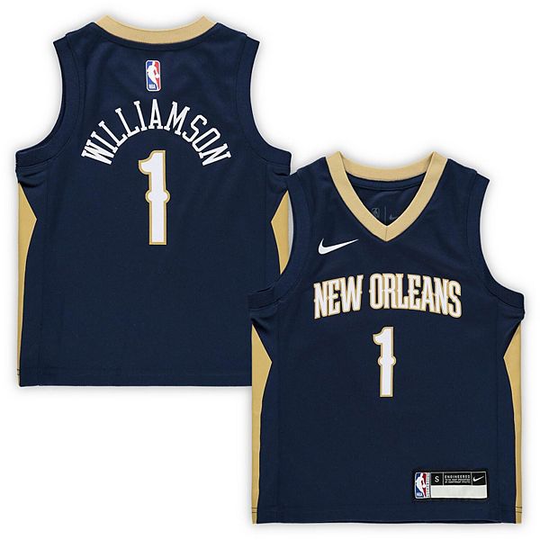 Preschool Nike Zion Williamson Navy New Orleans Pelicans Replica Jersey -  Icon Edition