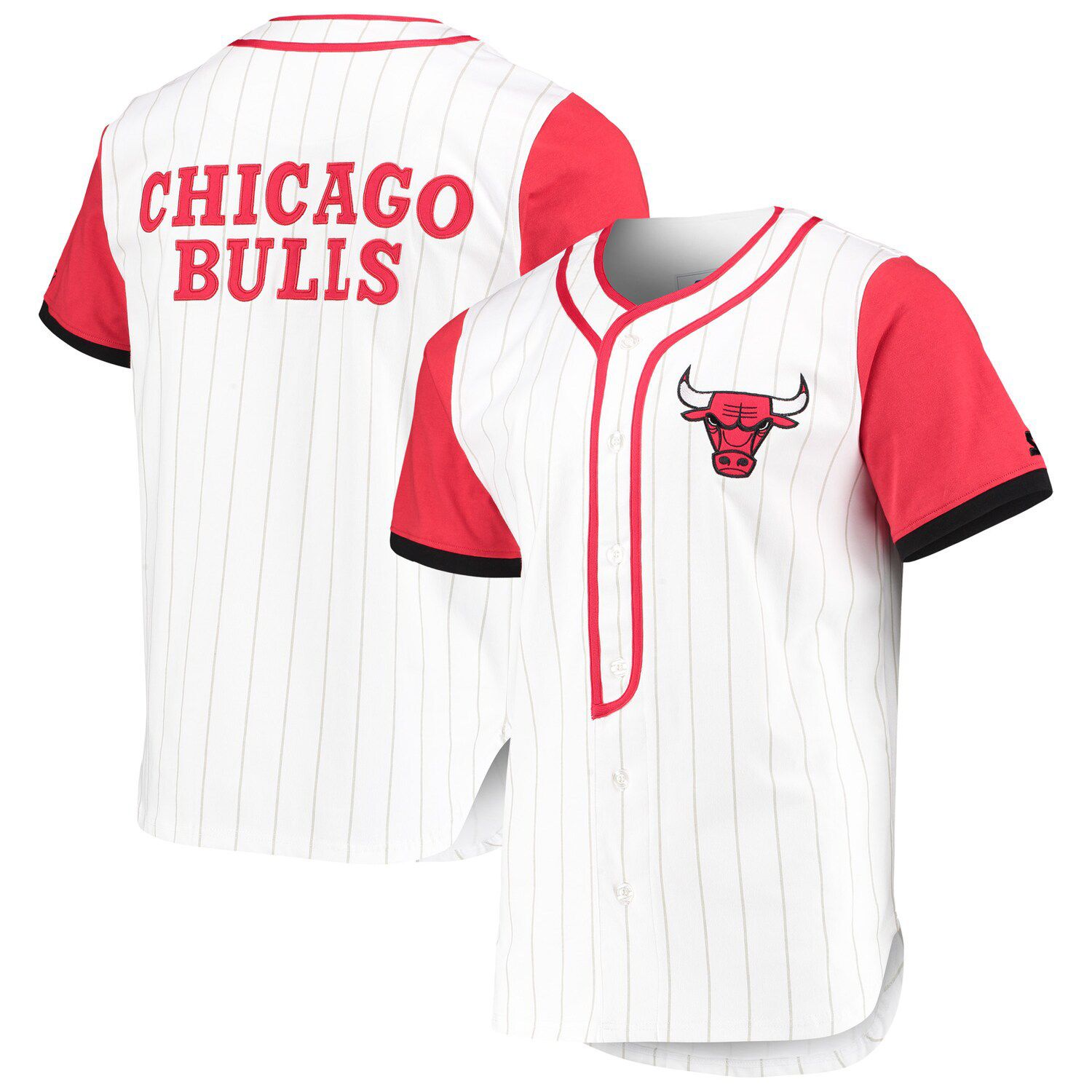 white chicago bulls baseball jersey