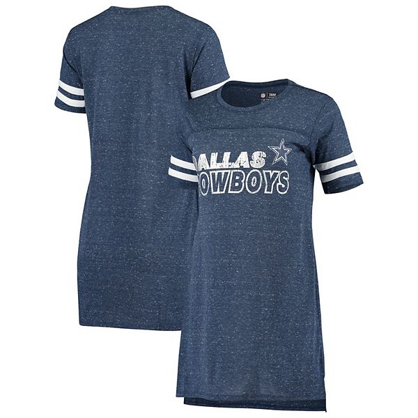 Women's Concepts Sport White/Navy Dallas Cowboys Plus Size Downfield T-Shirt & Shorts Sleep Set