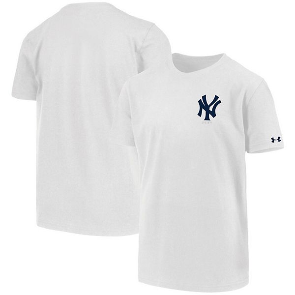 Youth Under Armour White New York Yankees Wordmark Charged