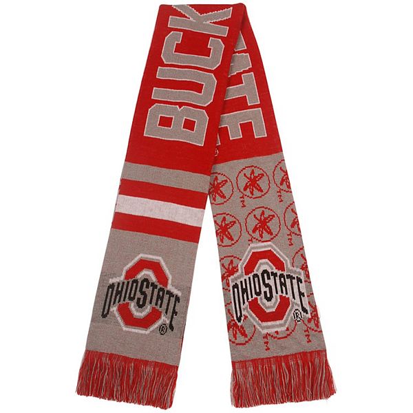 FOCO Ohio State Buckeyes Reversible Thematic Scarf
