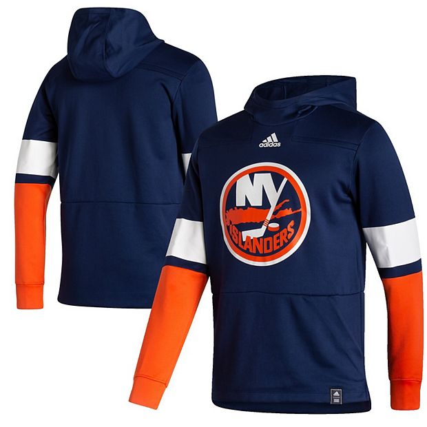 NHL New York Islanders Girls' Long Sleeve Poly Fleece Hooded Sweatshirt - M