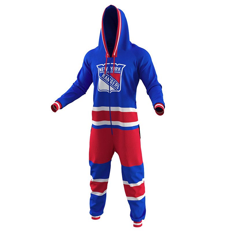 New York Rangers Royal Blue Hockey Jersey Pajamas, Mens, Size: Small