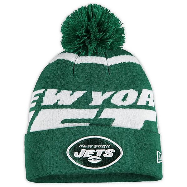 Youth New York Jets New Era Black 2023 NFL Crucial Catch Cuffed Knit Hat