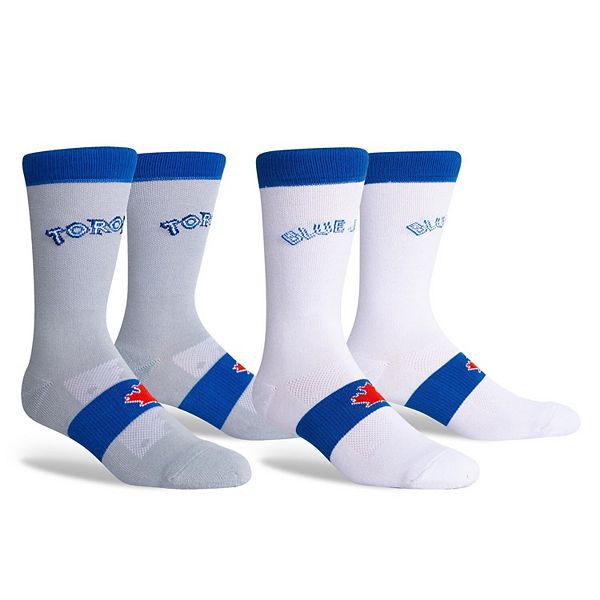 PKWY Toronto Blue Jays Two-Pack Home & Away Uniform Crew Socks