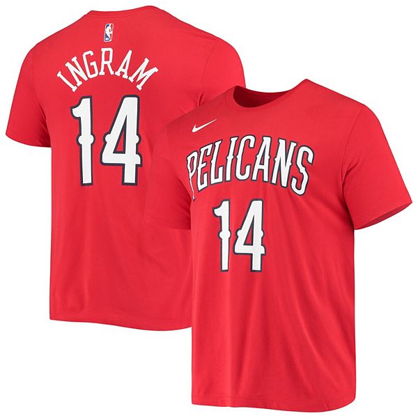 Men's Nike Brandon Ingram Red New Orleans Name Number Performance T-Shirt