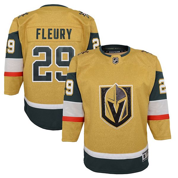 Youth Marc Andre Fleury Gold Vegas Golden Knights 2020 21 Alternate Premier Player Jersey