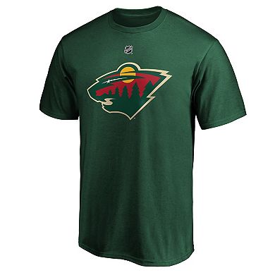 Men's Fanatics Branded Mats Zuccarello Green Minnesota Wild Authentic Stack Name & Number Team T-Shirt