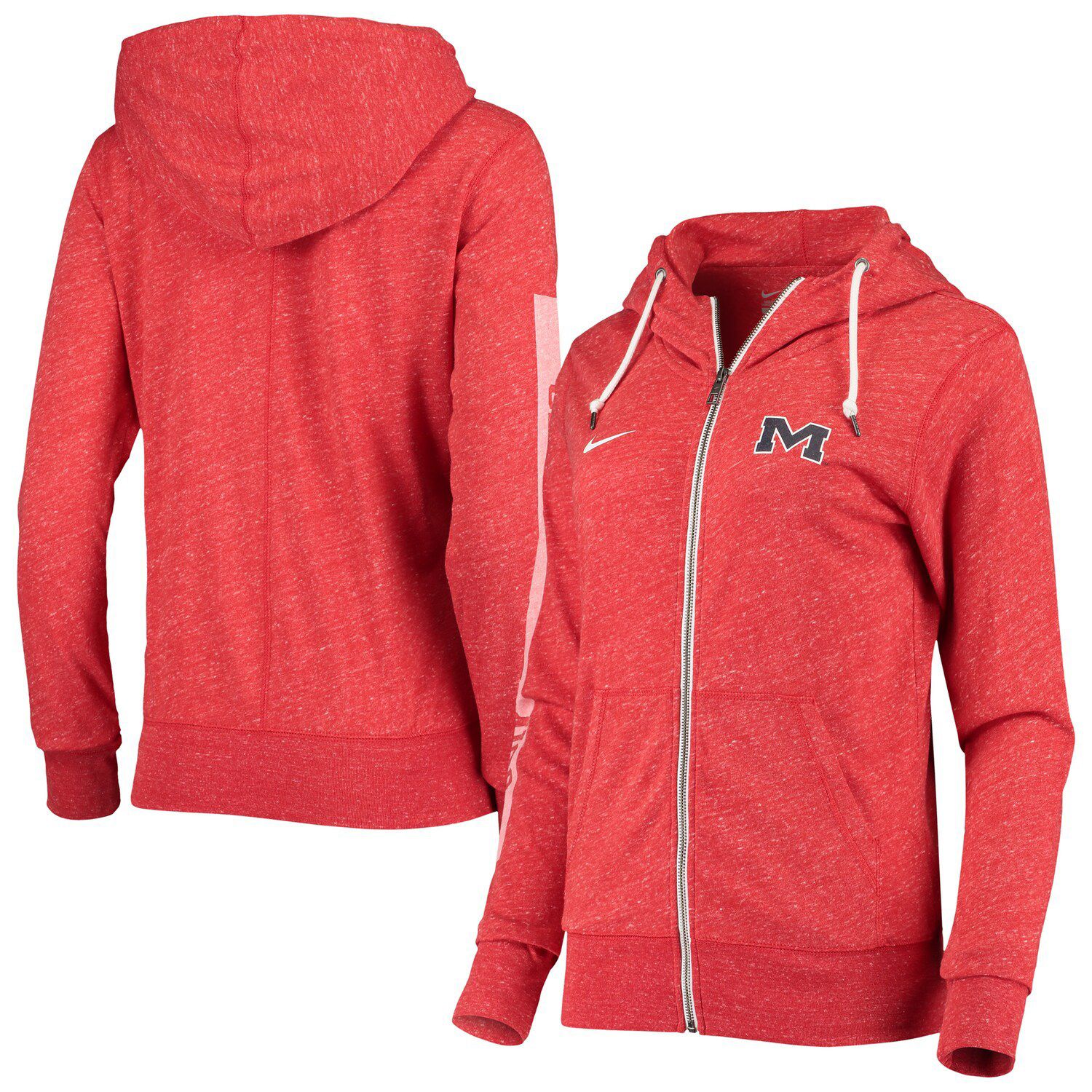 red nike zip up jacket women's