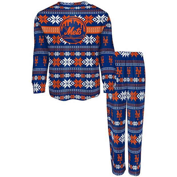 Buffalo Bills Youth Logo Allover Print Long Sleeve T-Shirt & Pants Holiday  Pajamas Sleep Set - Royal