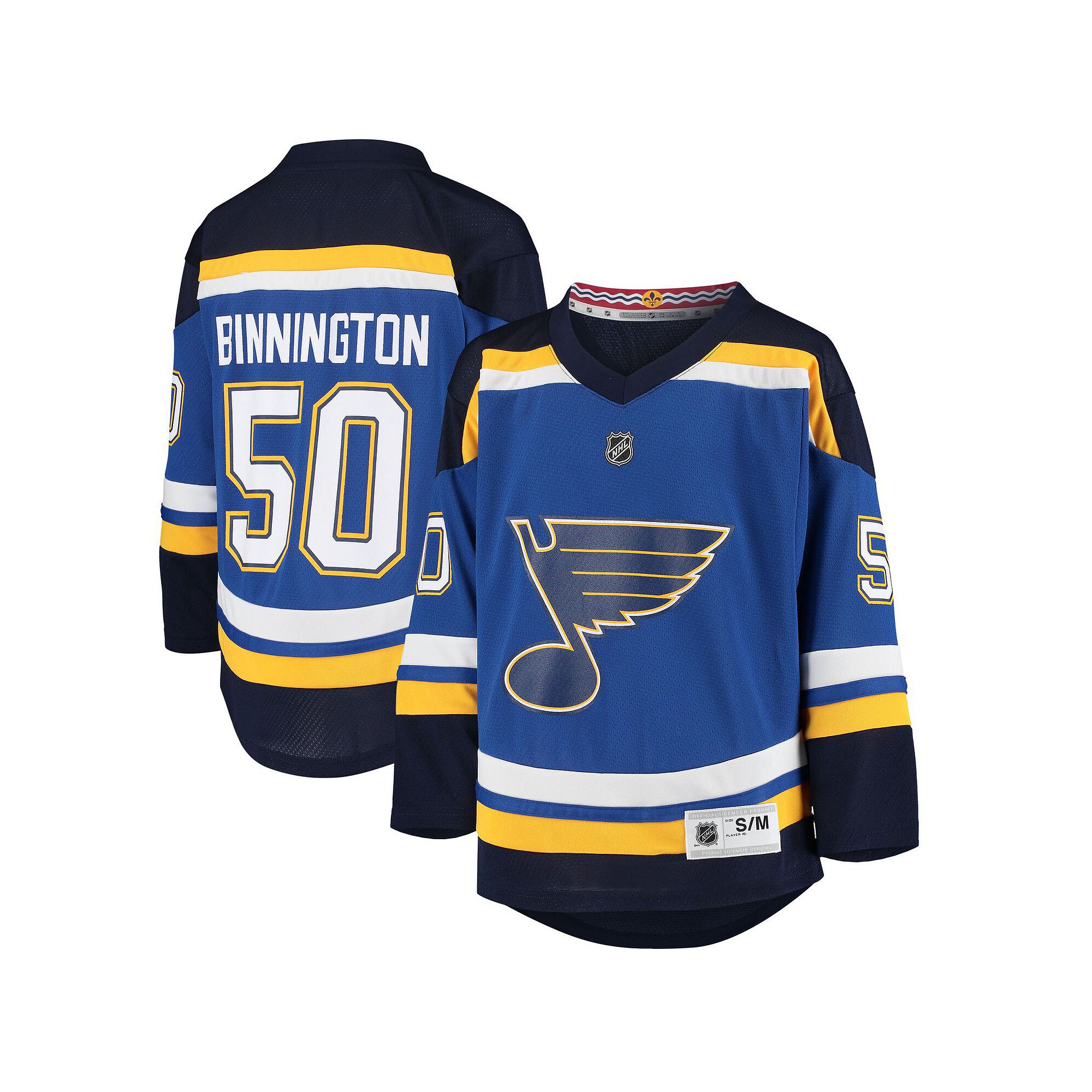 Youth Jordan Binnington Blue St. Louis Blues Home Replica Player Jersey, Bo