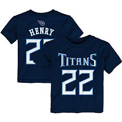 Fanatics Branded Men's Derrick Henry Navy Tennessee Titans Player Icon Name and Number T-Shirt - Navy