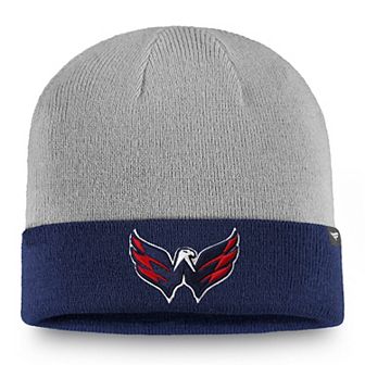 Men's Fanatics Branded Gray/Navy Washington Capitals Cuffed Knit Hat