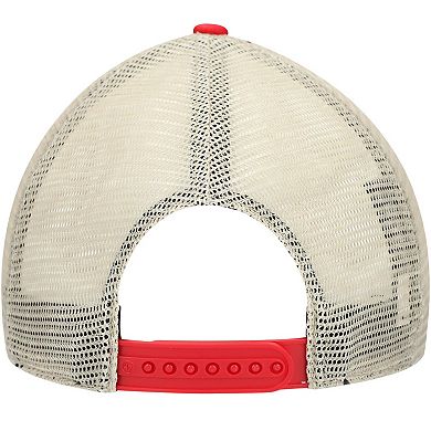 Men's '47 Red/Natural Washington Nationals Flagship Washed MVP Trucker Snapback Hat